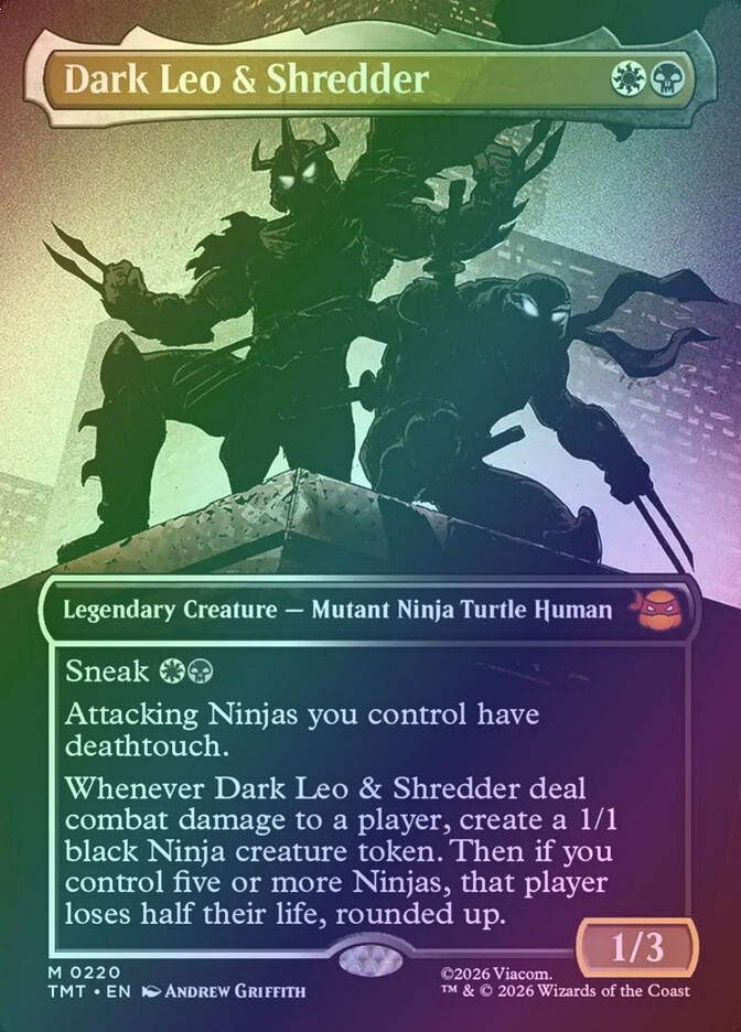 Dark Leo & Shredder (TMT) (220) / Borderless / Foil