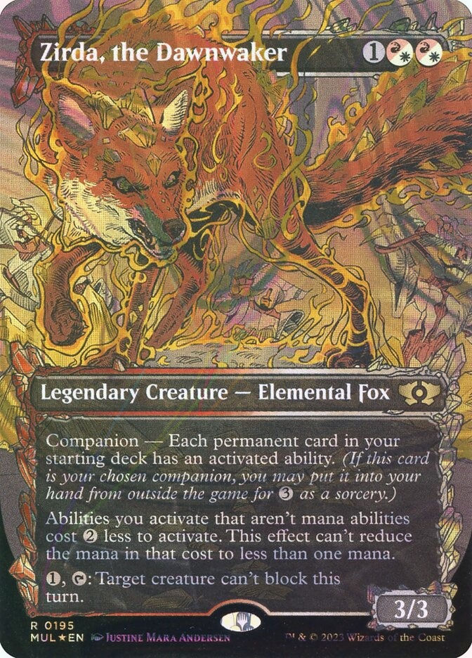 Zirda, the Dawnwaker (MUL) (195) / Borderless / Showcase / Halo Foil