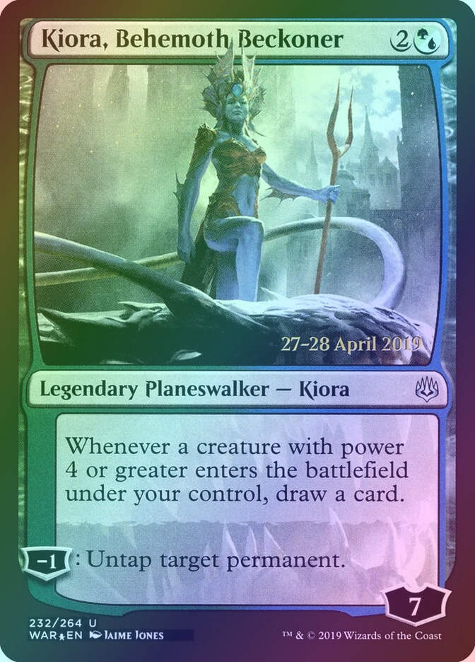 Kiora, Behemoth Beckoner (PWAR) (232s) / Foil
