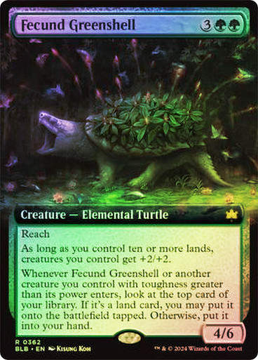 Fecund Greenshell (blb) (362) / Extended Art Foil