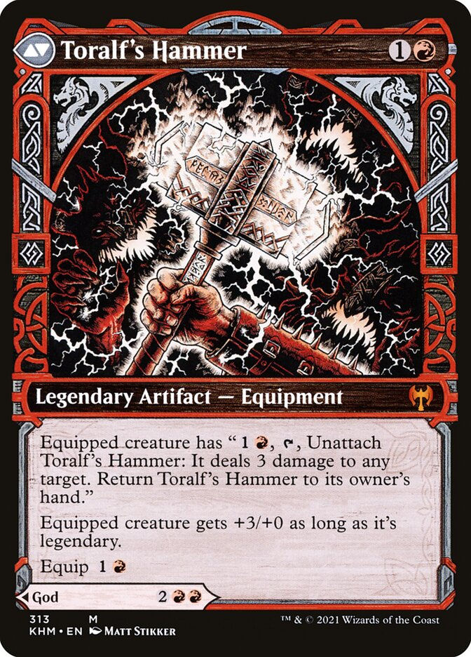 Toralf, God of Fury // Toralf's Hammer (KHM) (313) / Showcase — cara 2 de 2