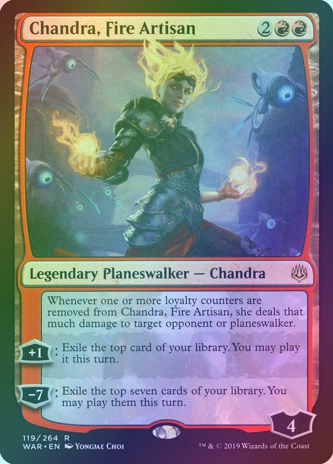 Chandra, Fire Artisan (WAR) (119) / Foil