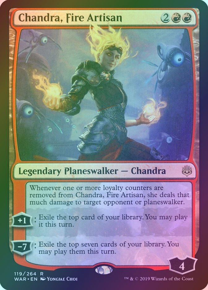 Chandra, Fire Artisan (WAR) (119) / Foil