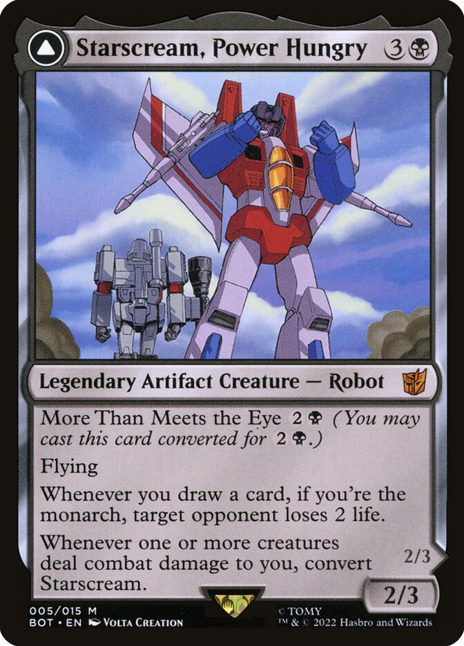Starscream, Power Hungry // Starscream, Seeker Leader (BOT) (5) — cara 1 de 2