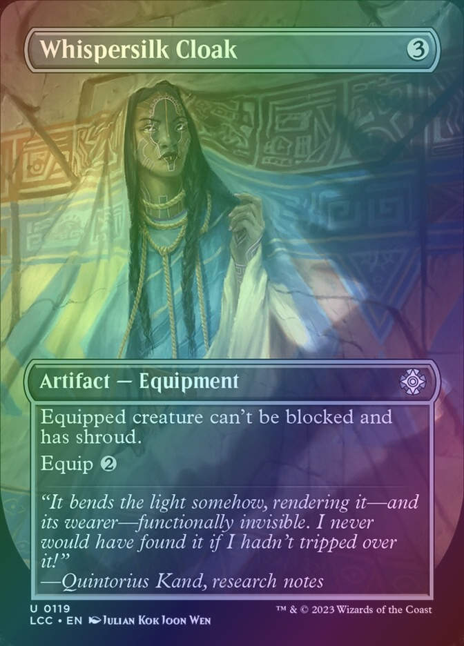 Whispersilk Cloak (LCC) (119) / Borderless / Foil