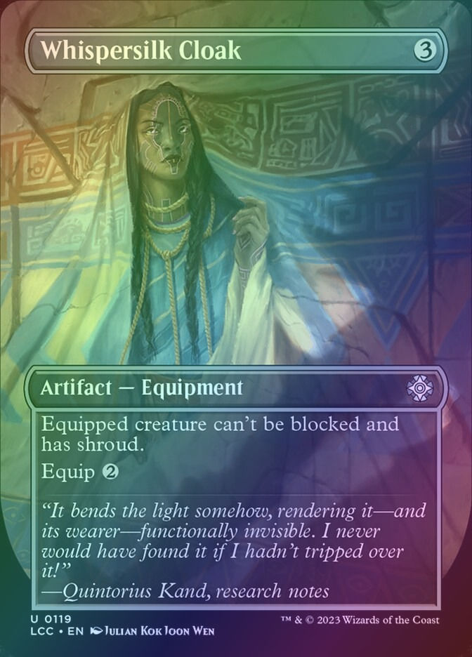 Whispersilk Cloak (LCC) (119) / Borderless / Foil