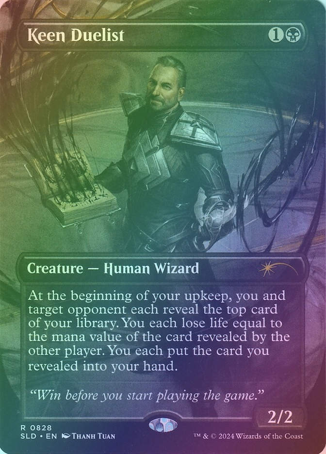 Keen Duelist (SLD) (828) / Borderless / Rainbow Foil