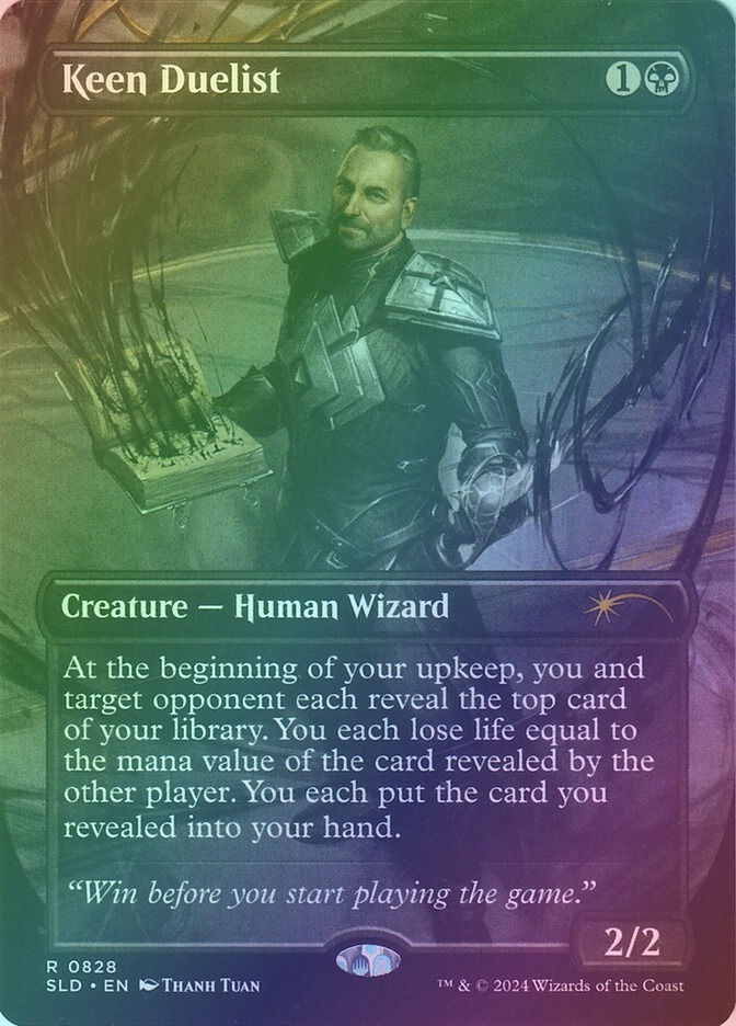 Keen Duelist (SLD) (828) / Borderless / Rainbow Foil