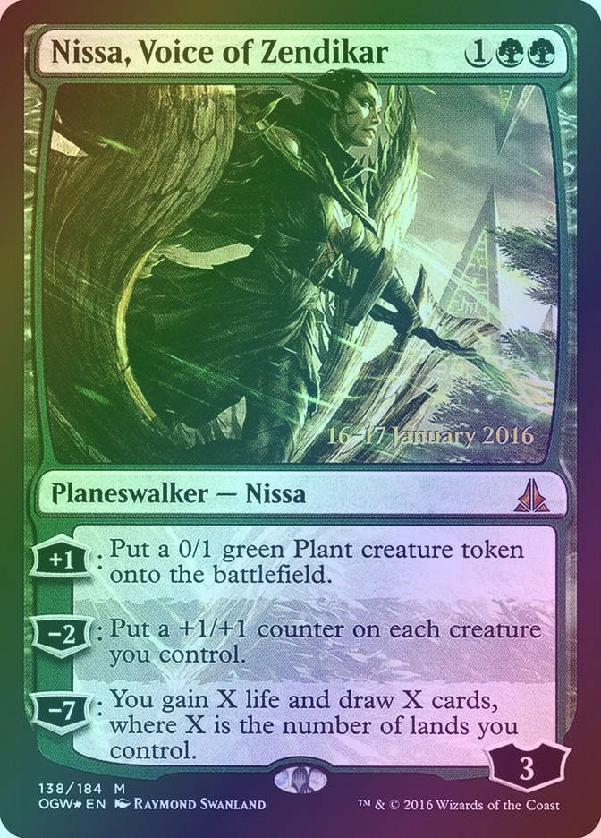 Nissa, Voice of Zendikar (POGW) (138s) / Foil