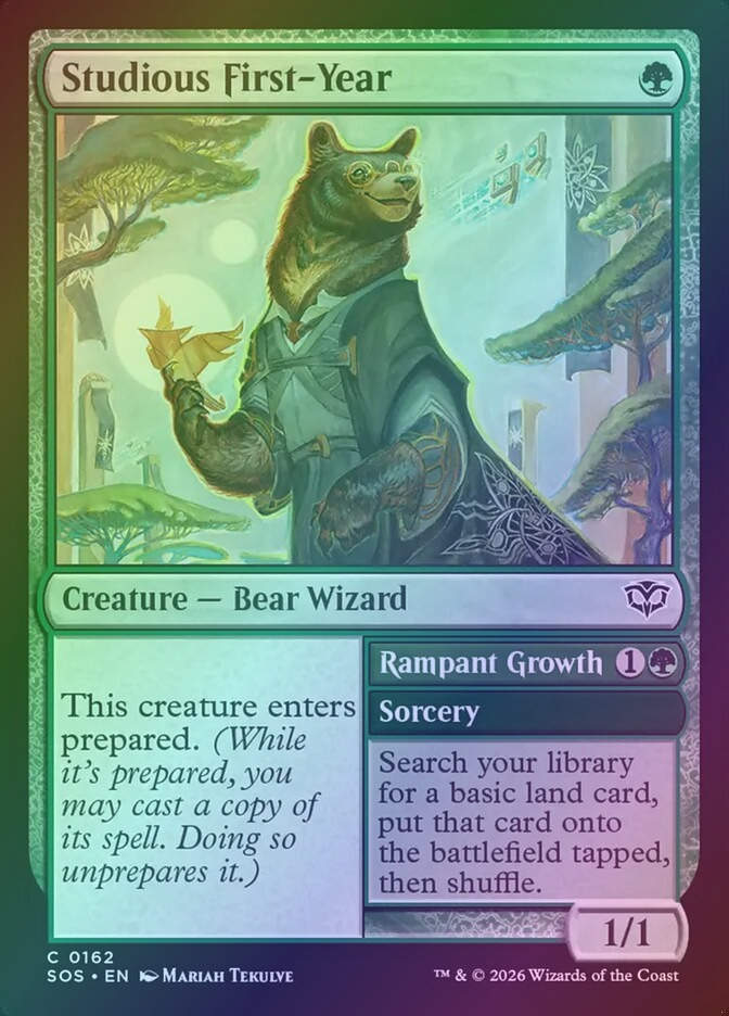 Studious First-Year // Rampant Growth (SOS) (162) / Foil