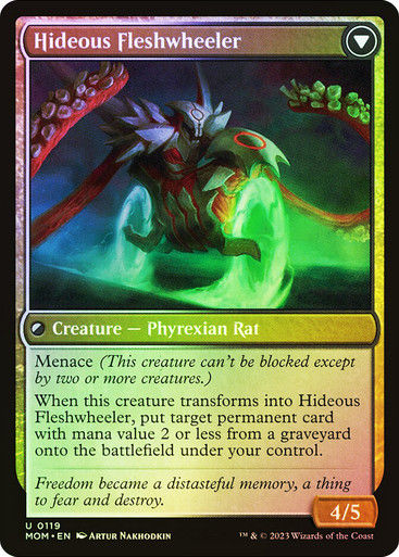 Nezumi Freewheeler // Hideous Fleshwheeler (mom) / Foil — cara 2 de 2