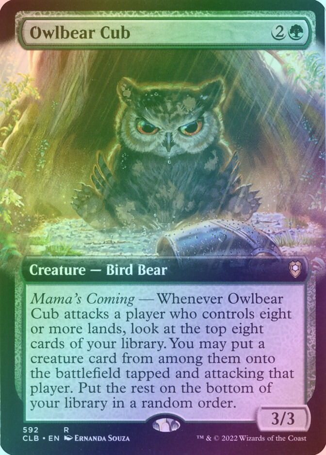 Owlbear Cub (CLB) (592) / Extended Art / Foil