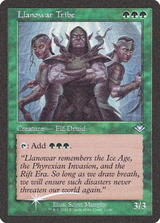 Llanowar Tribe (H1R) (22) / Foil Etched