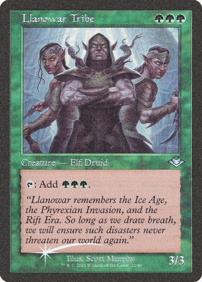 Llanowar Tribe (H1R) (22) / Foil Etched