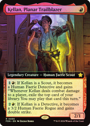 Kellan, Planar Trailblazer (FDN) (466) / Foil / Extended Art