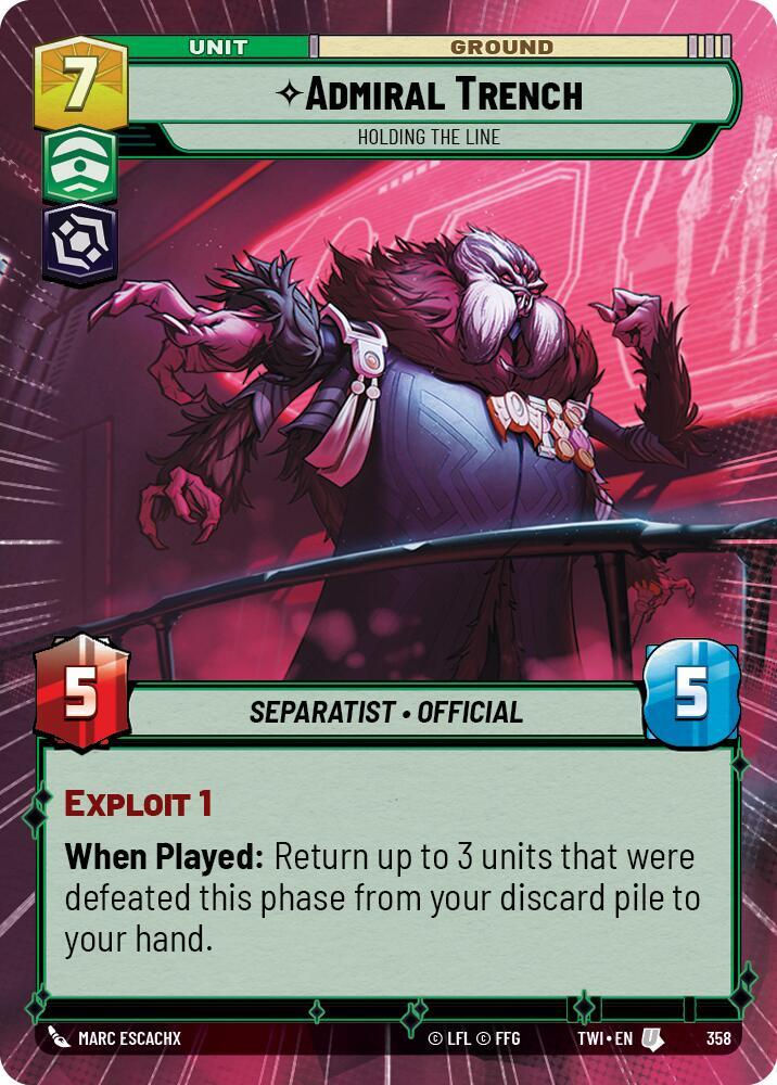 Admiral Trench - Holding the Line (Hyperspace) (TWI) (358) / Foil