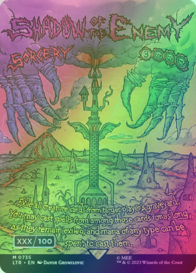 Shadow of the Enemy (LTR) (735z) / Borderless / Double Rainbow Foil
