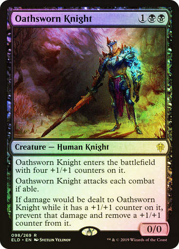 Oathsworn Knight (ELD) (354) / Extended Art / Foil