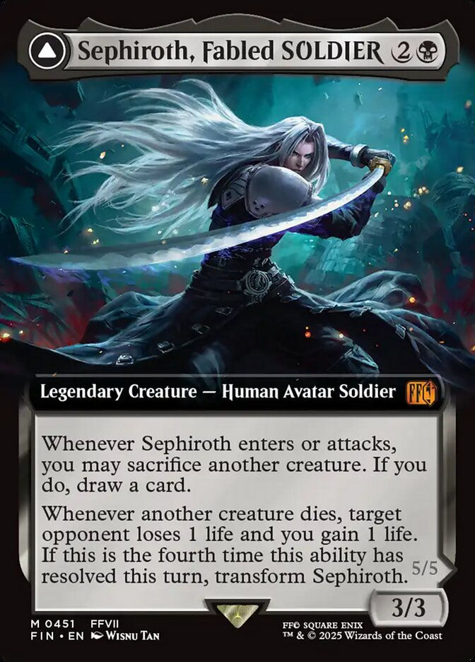 Sephiroth, Fabled SOLDIER // (FIN) (451) / Extended Art — cara 1 de 2