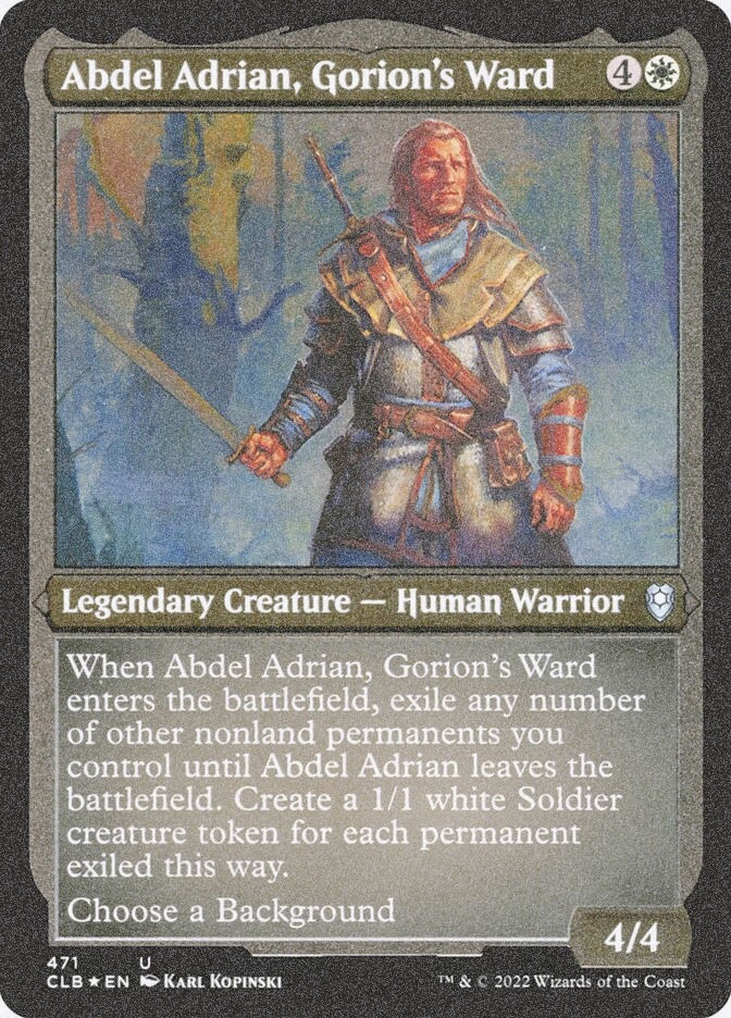 Abdel Adrian, Gorion's Ward (CLB) (471) / Foil Etched