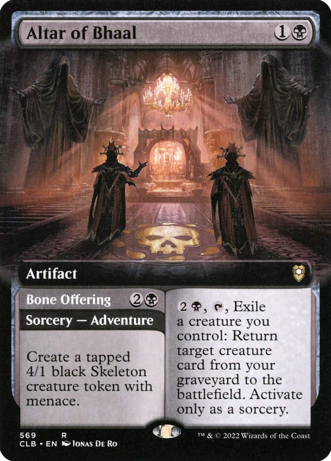 Altar of Bhaal // Bone Offering (CLB) (569) / Extended Art