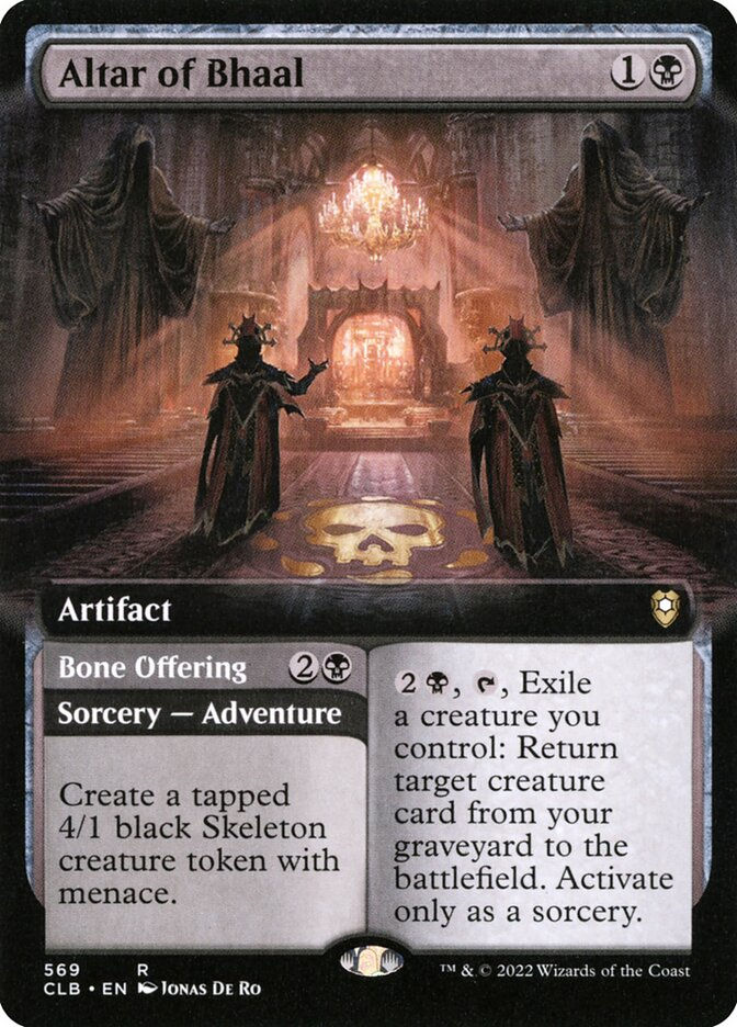Altar of Bhaal // Bone Offering (CLB) (569) / Extended Art