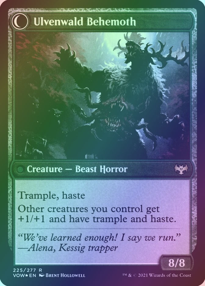 Ulvenwald Oddity // Ulvenwald Behemoth (PVOW) (225s) / Foil — cara 2 de 2