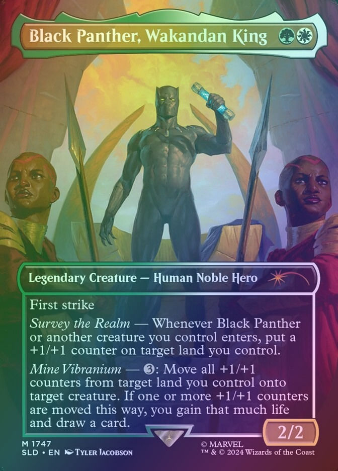 Black Panther, Wakandan King (SLD) (1747) / Borderless / Foil