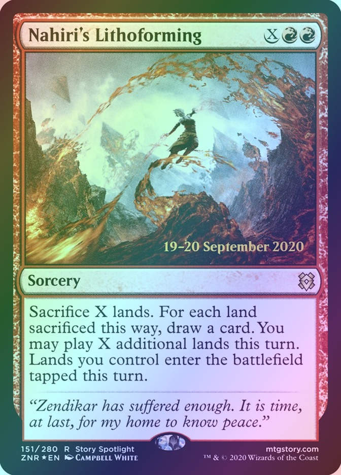 Nahiri's Lithoforming (PZNR) (151s) / Foil