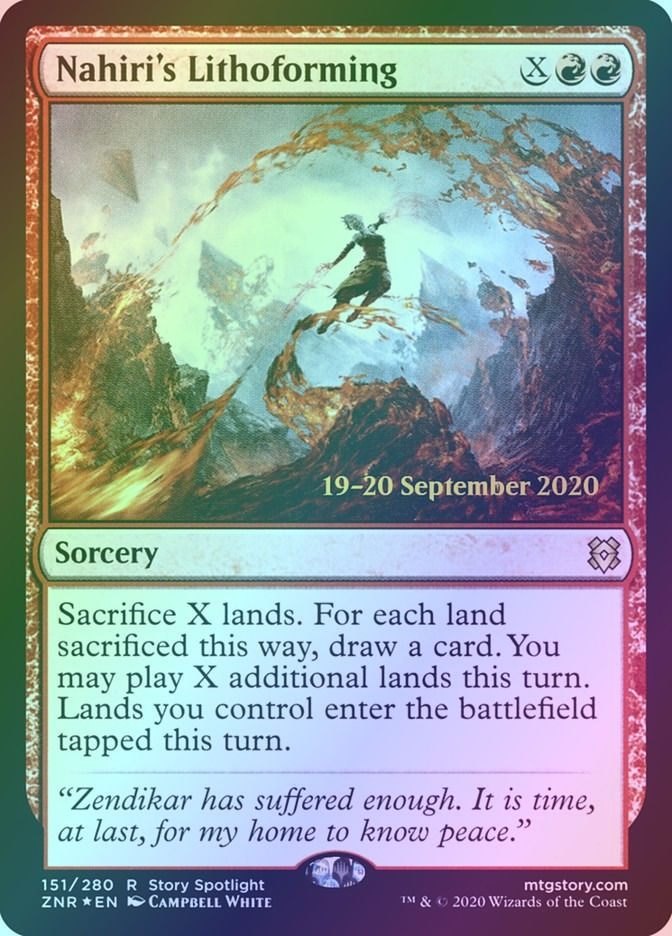 Nahiri's Lithoforming (PZNR) (151s) / Foil