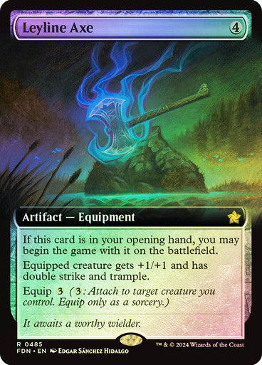Leyline Axe (FDN) (485) / Foil / Extended Art