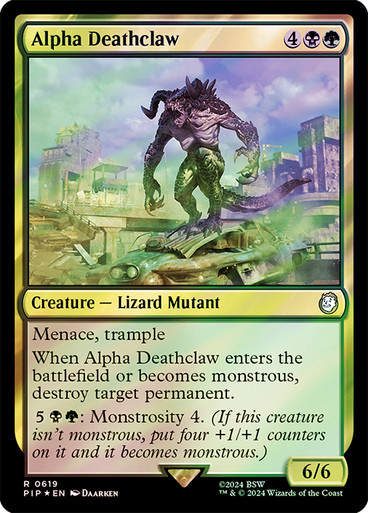 Alpha Deathclaw (pip) (619) / Surge Foil