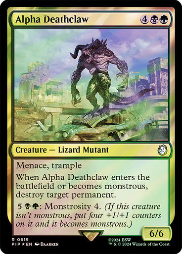 Alpha Deathclaw (pip) (619) / Surge Foil