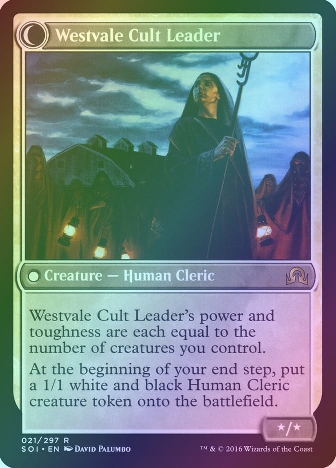Hanweir Militia Captain // Westvale Cult Leader (SOI) (21) / Foil — cara 2 de 2