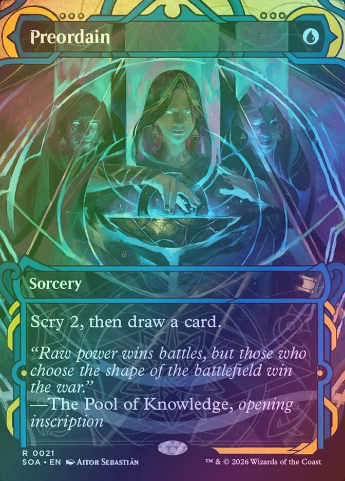 Preordain (SOA) (21) / Borderless / Showcase / Foil