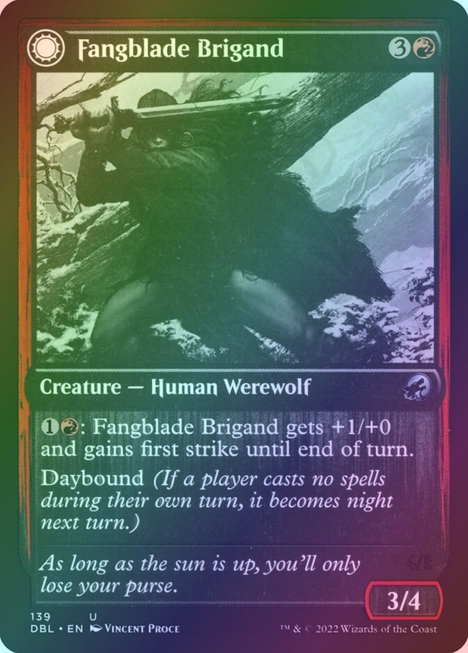 Fangblade Brigand // Fangblade Eviscerator (DBL) (139) / Foil — cara 1 de 2