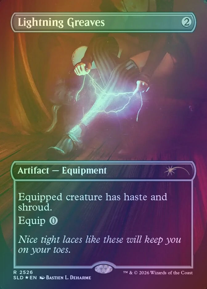 Lightning Greaves (SLD) (2526) / Borderless / Foil