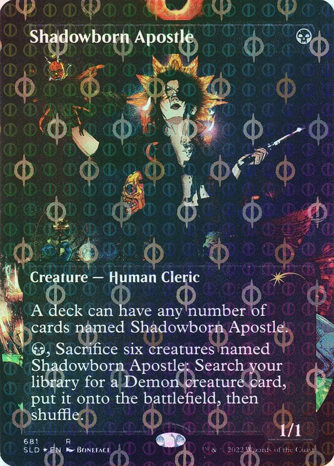 Shadowborn Apostle (SLD) (681Φ) / Borderless / Step-and-Compleat Foil