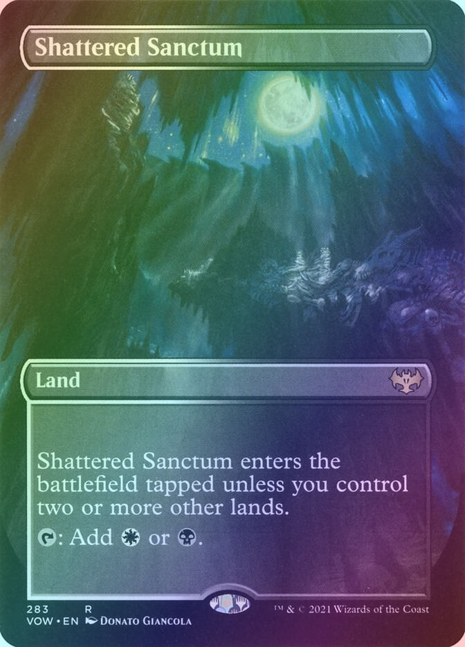 Shattered Sanctum (VOW) (283) / Borderless / Foil