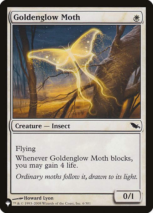 Goldenglow Moth (PLST) (SHM-6)
