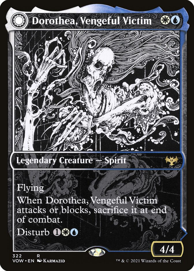 Dorothea, Vengeful Victim // Dorothea's Retribution (VOW) (322) / — cara 1 de 2