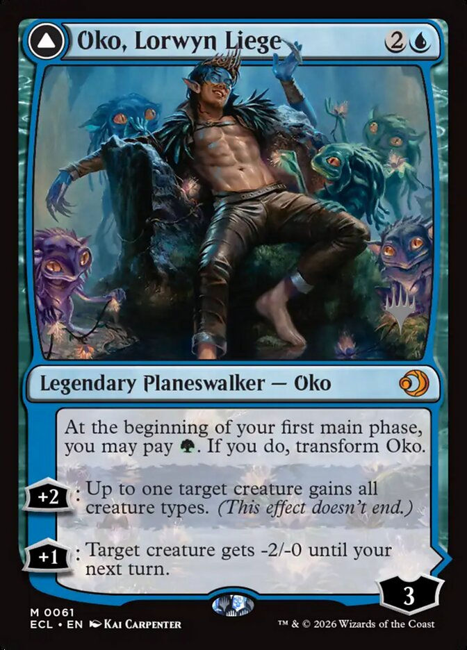 Oko, Lorwyn Liege // Oko, Shadowmoor Scion (PECL) (61p) — cara 1 de 2