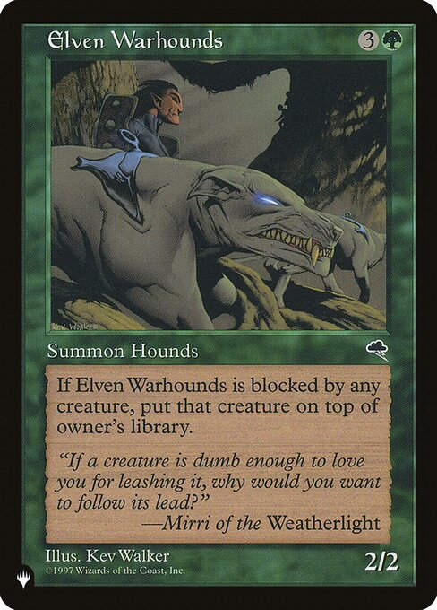 Elven Warhounds (PLST) (TMP-225)