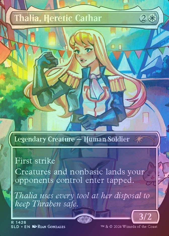 Thalia, Heretic Cathar (SLD) (1428) / Borderless / Foil