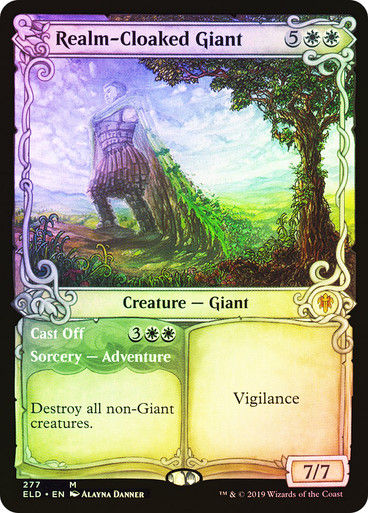 Realm-Cloaked Giant // Cast Off (ELD) (277) / Showcase / Foil