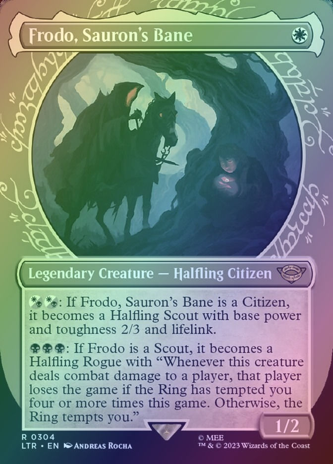 Frodo, Sauron's Bane (LTR) (304) / Borderless / Showcase / Foil