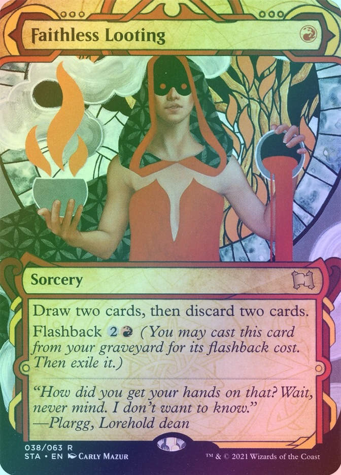 Faithless Looting (STA) (38) / Borderless / Showcase / Foil