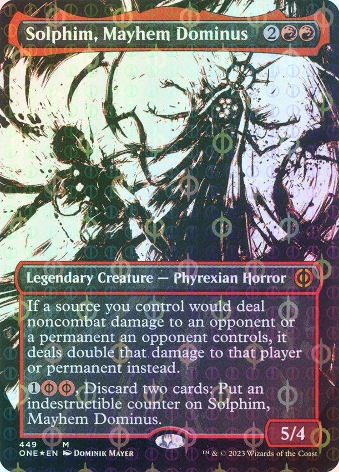 Solphim, Mayhem Dominus (ONE) (449) / Borderless / Showcase / Compleat Foil