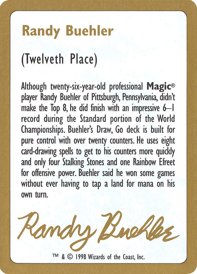 Randy Buehler Bio (WC98) (rb0a)