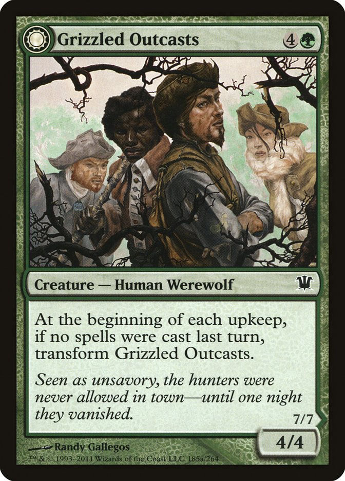 Grizzled Outcasts // Krallenhorde Wantons (ISD) (185) — cara 1 de 2